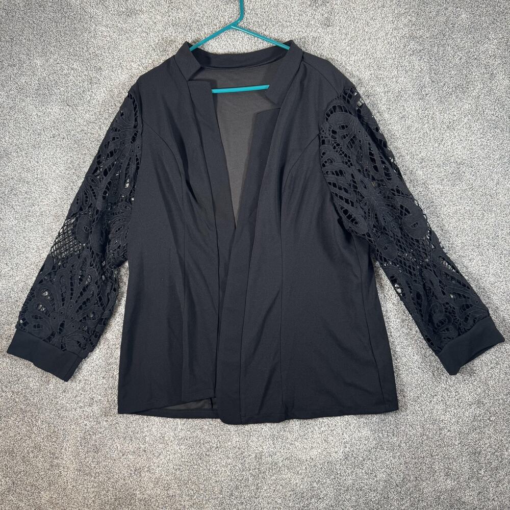 Open Front Kimono Cardigan 4XL Dark Romantic Goth Lace Sleeve Layering Boho Chic